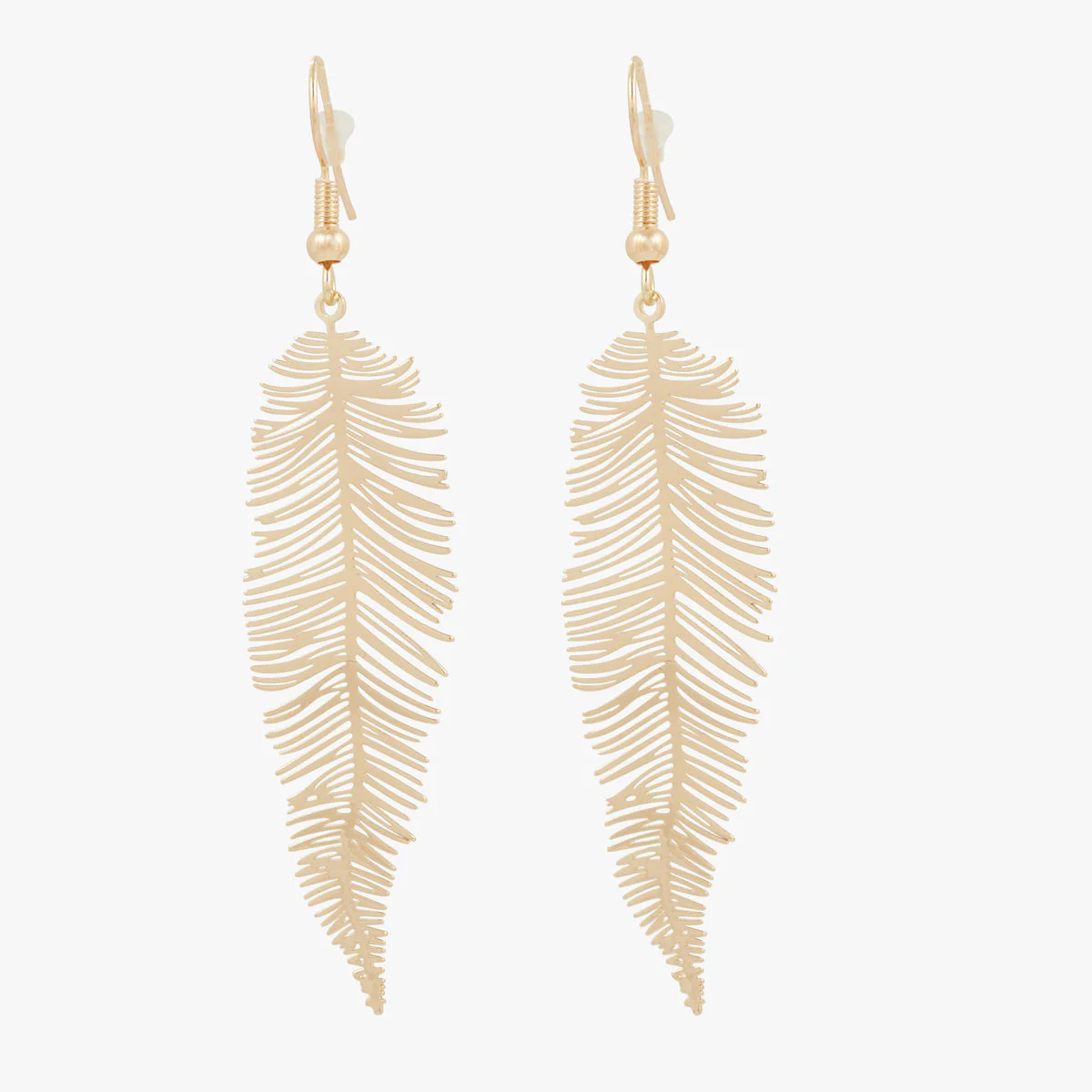 Boucle d'oreille plume filigrane