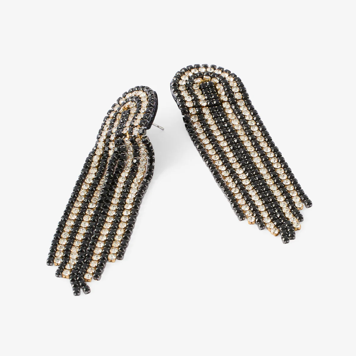 Boucle d'oreilles cascades brodées - Image 2
