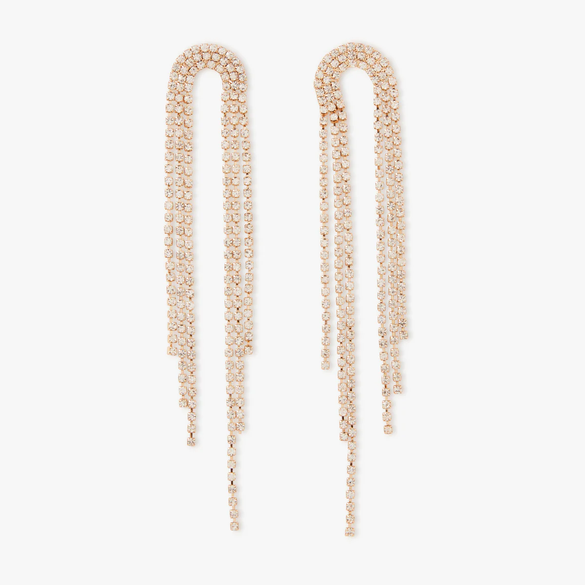 Boucles d'oreilles cascade strassées Collection Noël