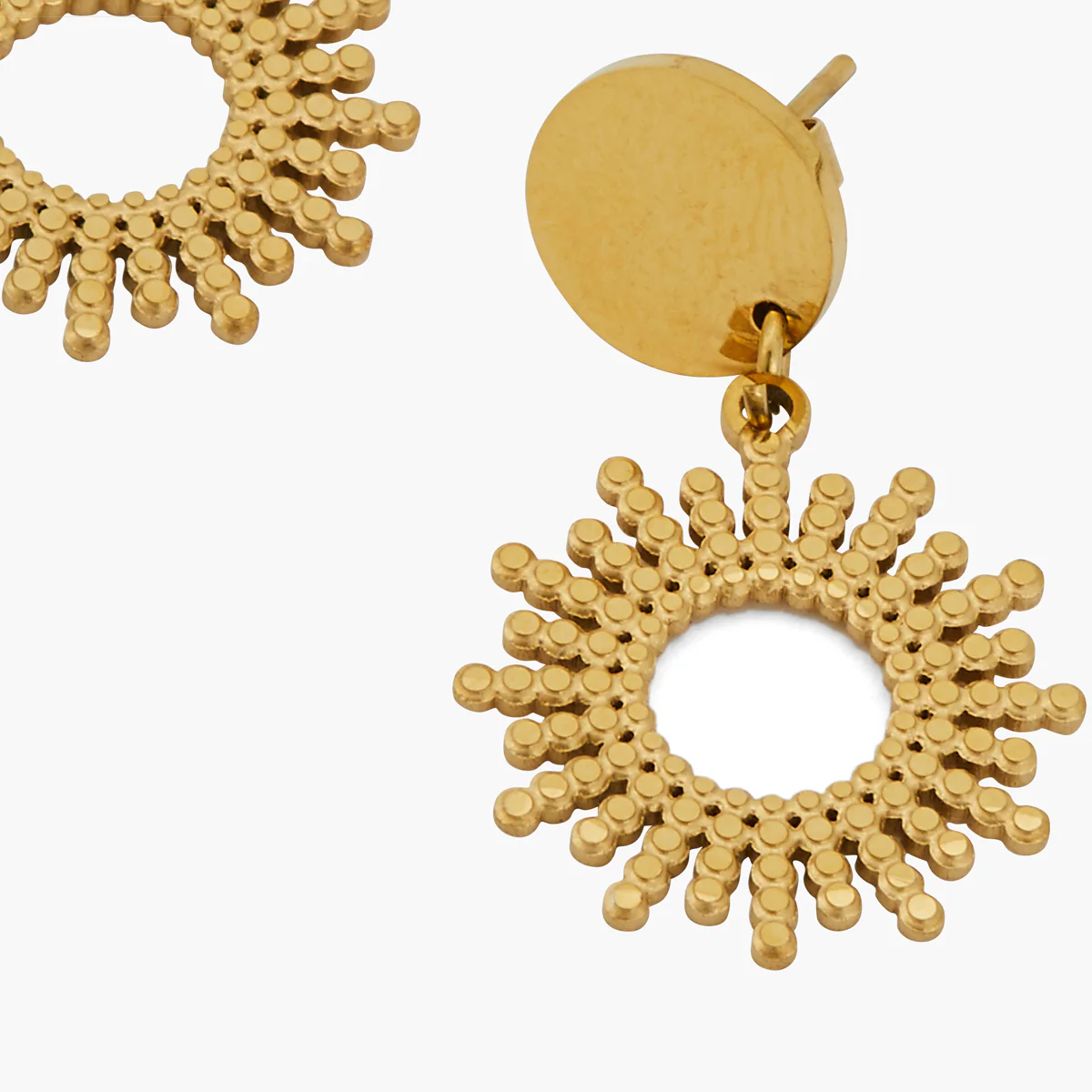 Boucles d'oreilles soleil Acier inoxydable - Image 2