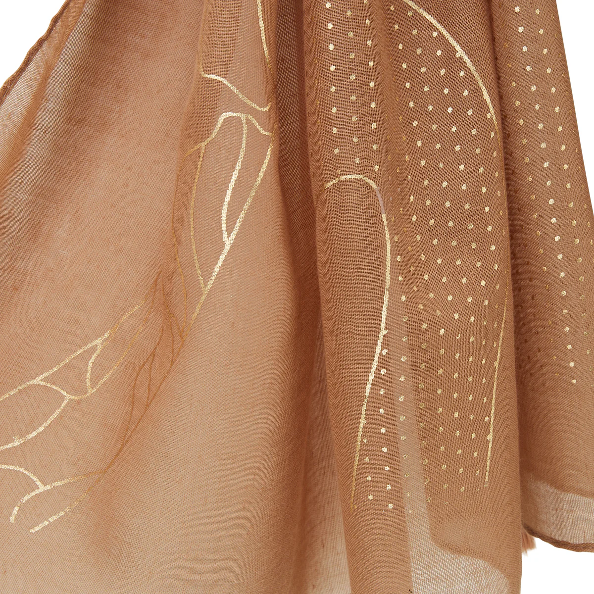 Foulard rectangulaire beige Page - Image 2