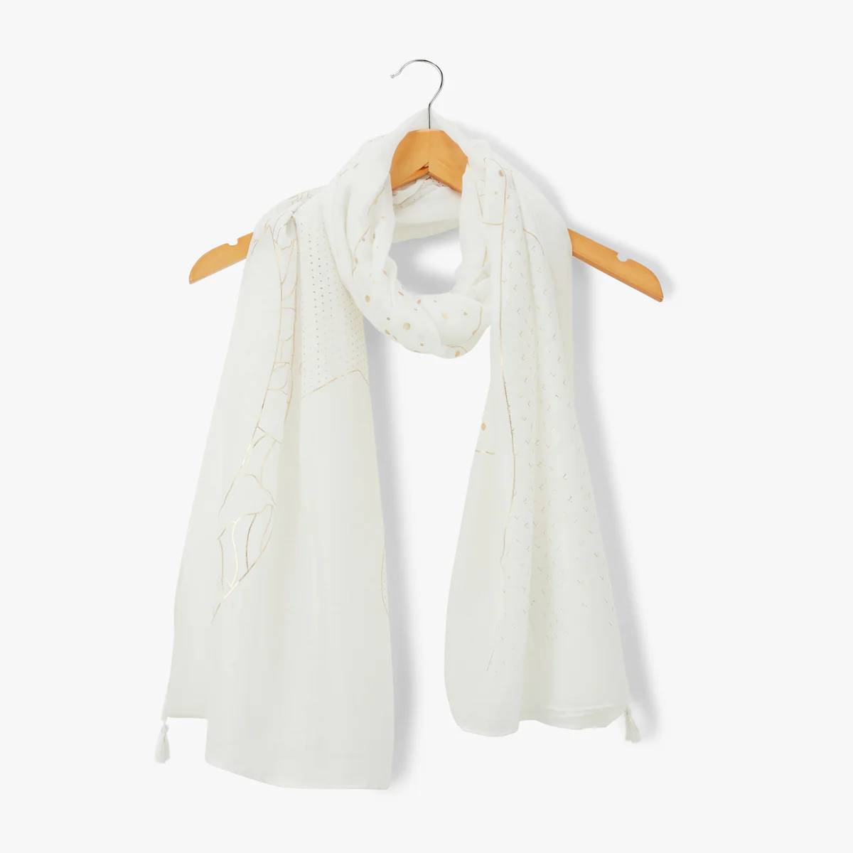 Foulard rectangulaire blanc Page - Image 3