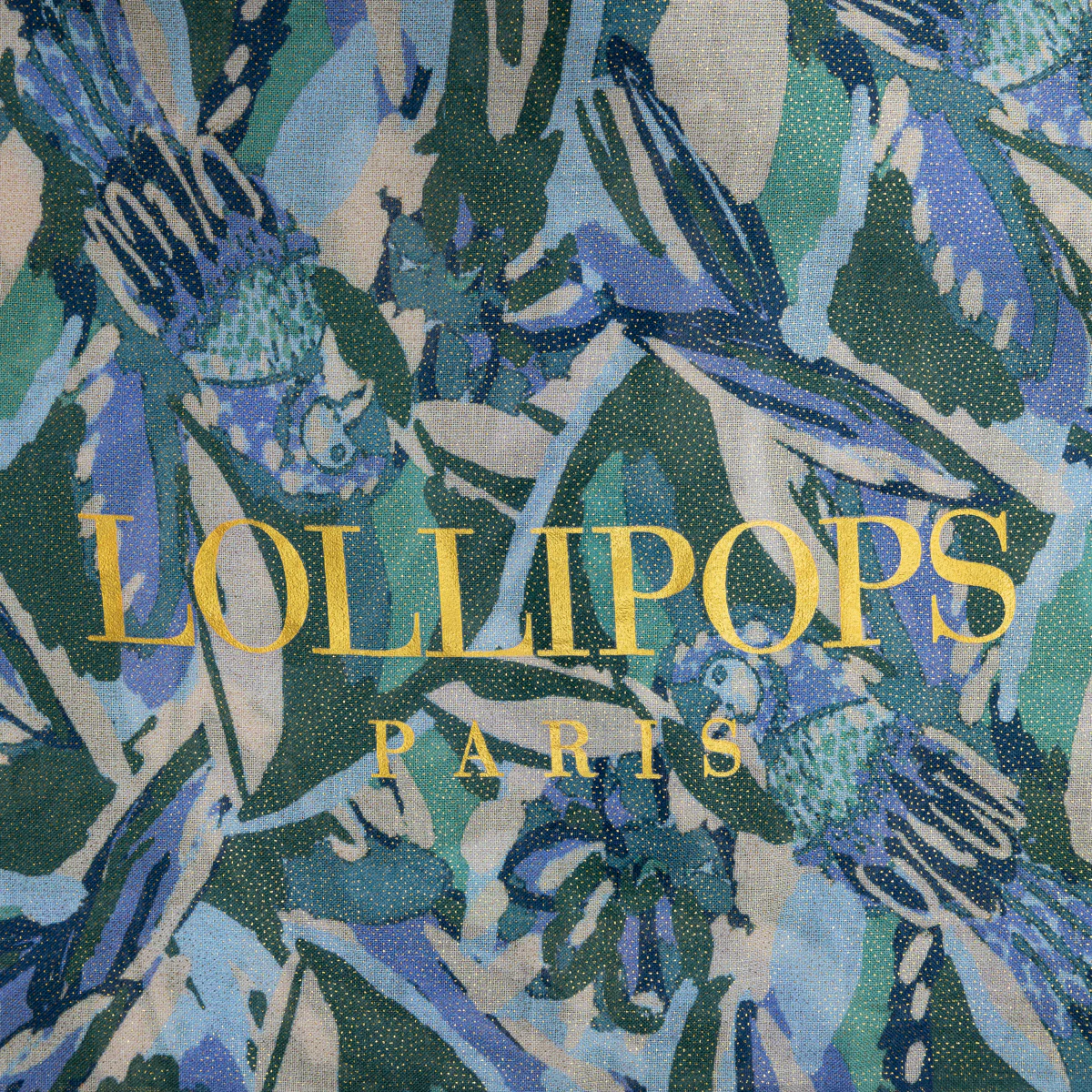 Foulard rectangulaire bleu Selene - Image 2