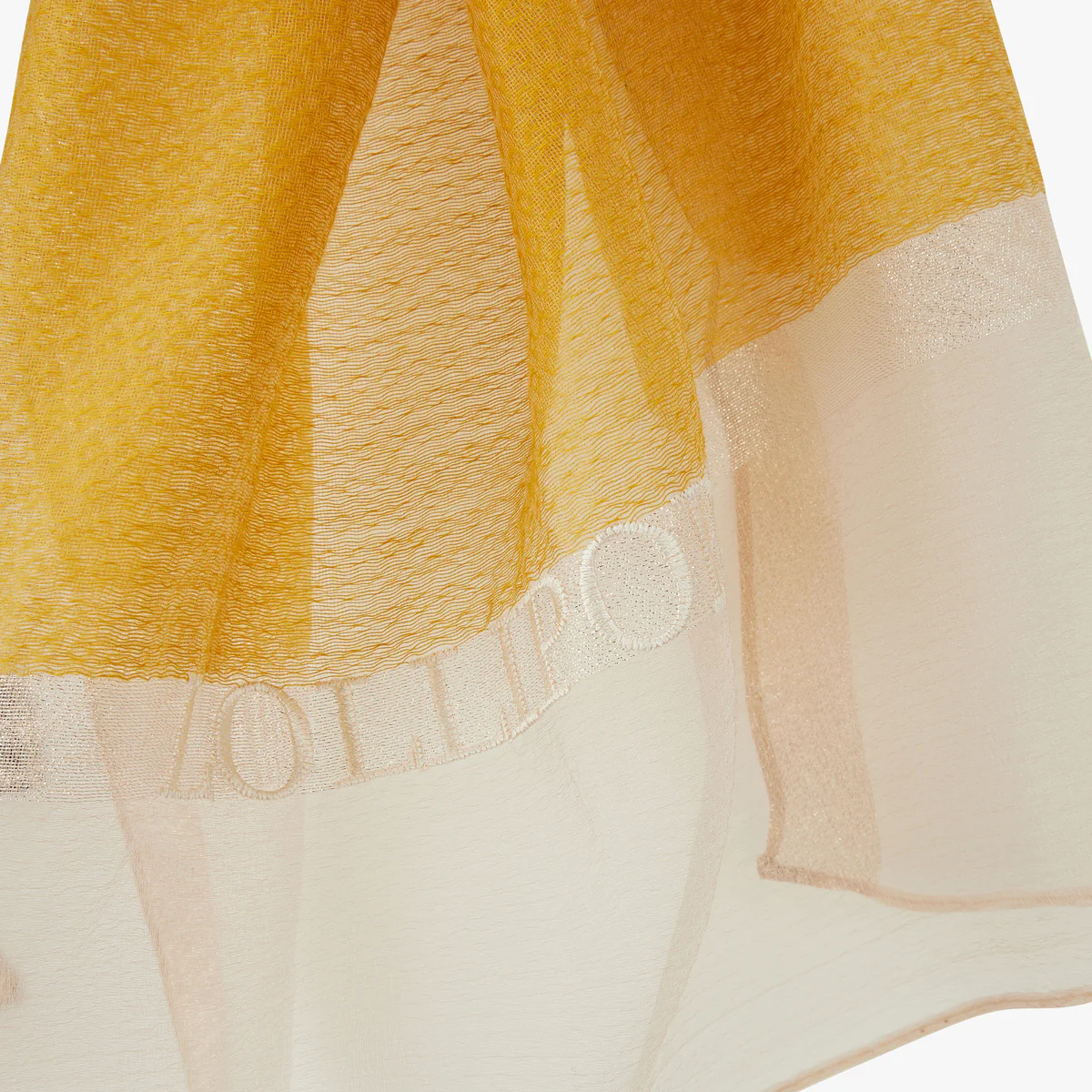 Foulard rectangulaire jaune Pakita - Image 2