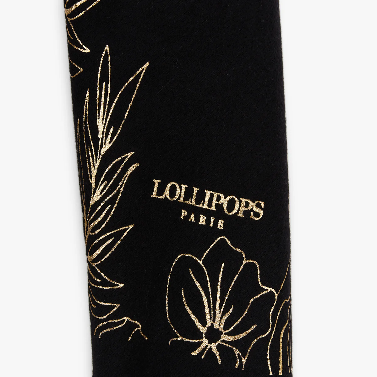 Foulard rectangulaire noir Orniac - Image 2