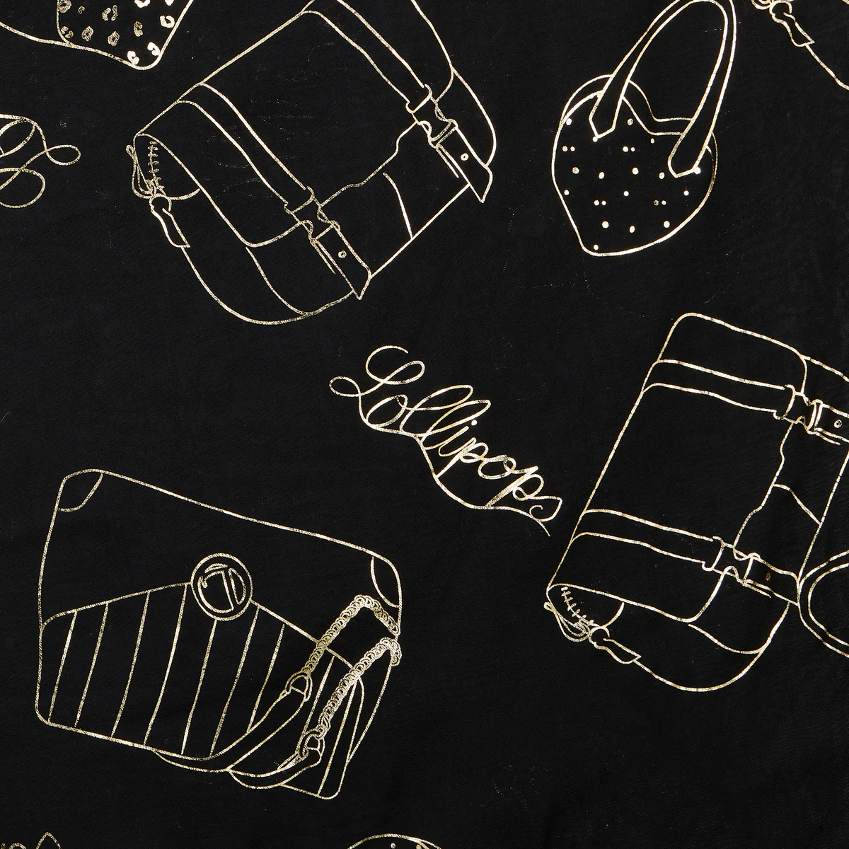 Foulard rectangulaire noir Stefana - Image 2