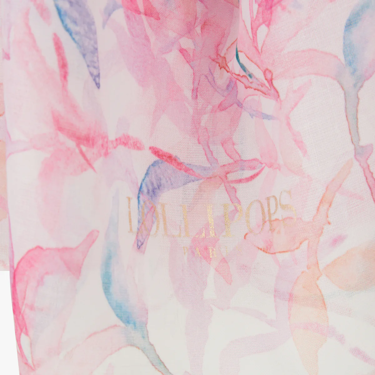 Foulard rectangulaire rose Polona - Image 2