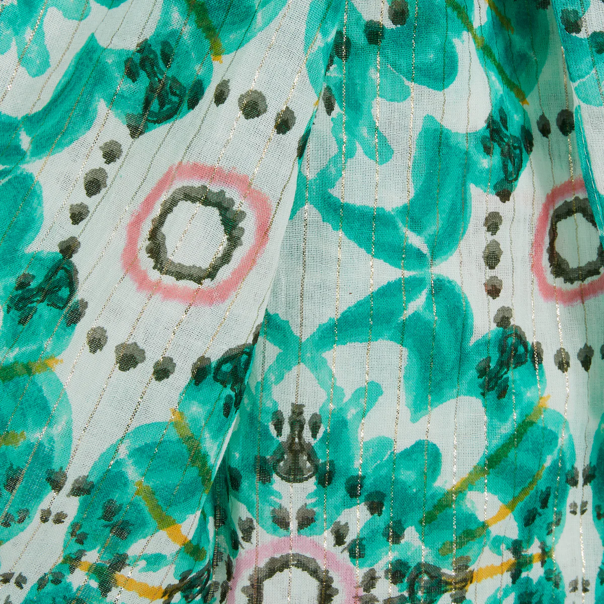 Foulard rectangulaire vert Nurlu - Image 2