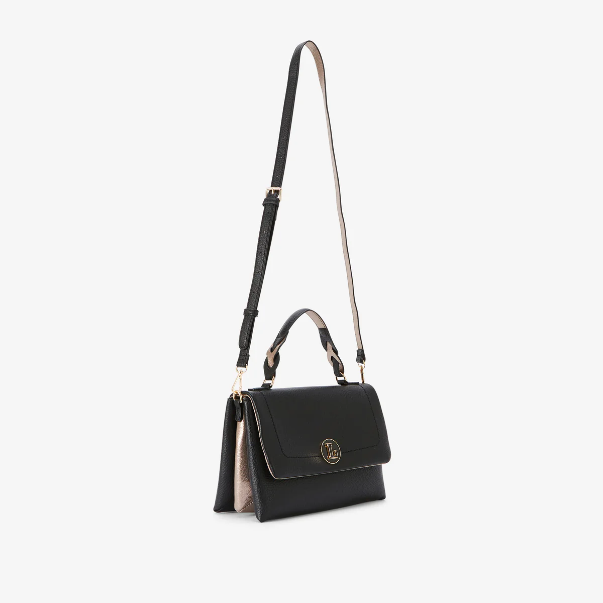 Grand sac porté épaule noir Rosabelle - Image 3