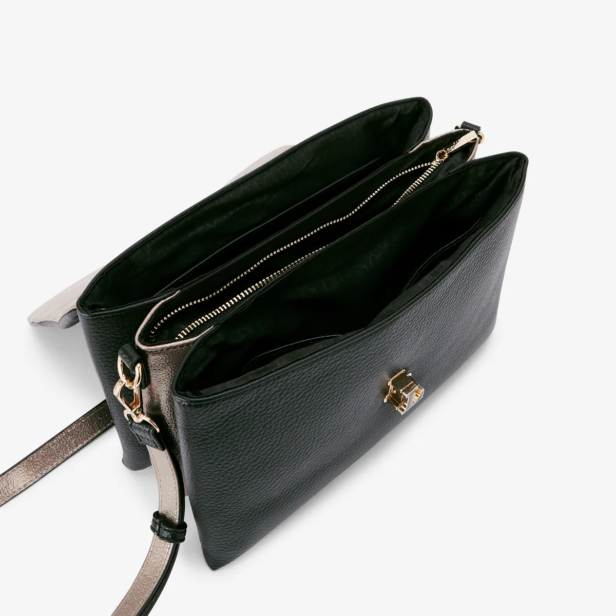 Grand sac porté épaule noir Rosabelle - Image 4