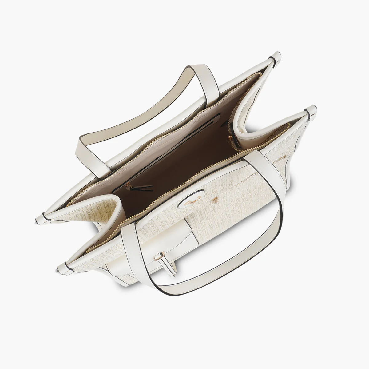 Grand sac shopper blanc Saya - Image 4