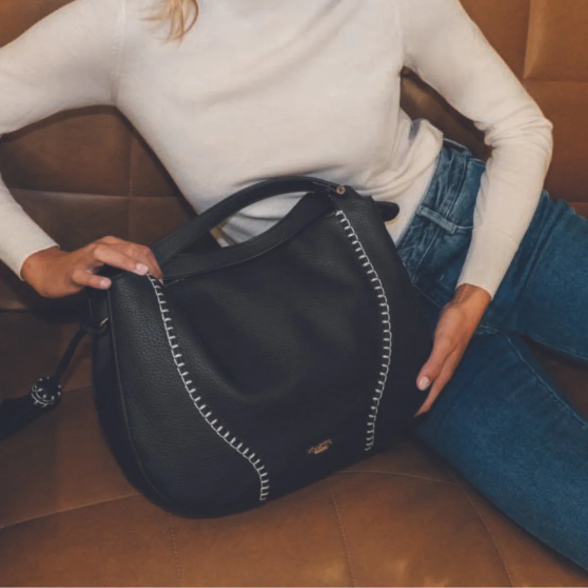 Grand sac shopper bleu Nanto - Image 2