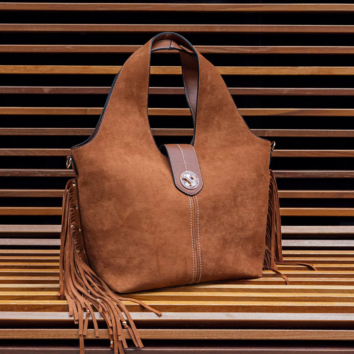 Grand sac shopper camel Sammy - Image 2