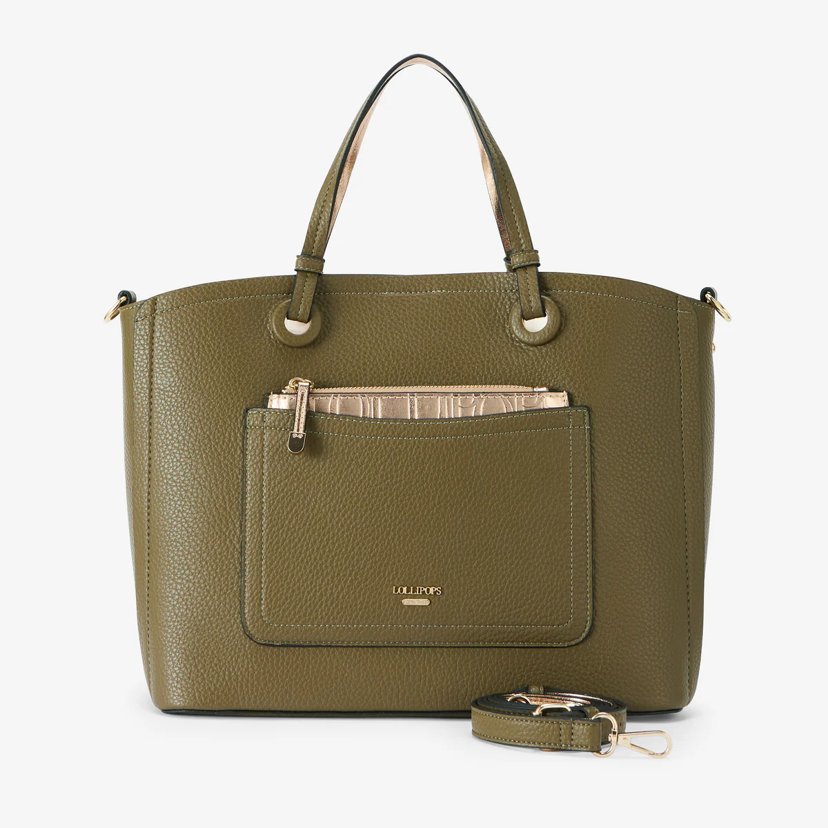 Grand sac shopper kaki Riada
