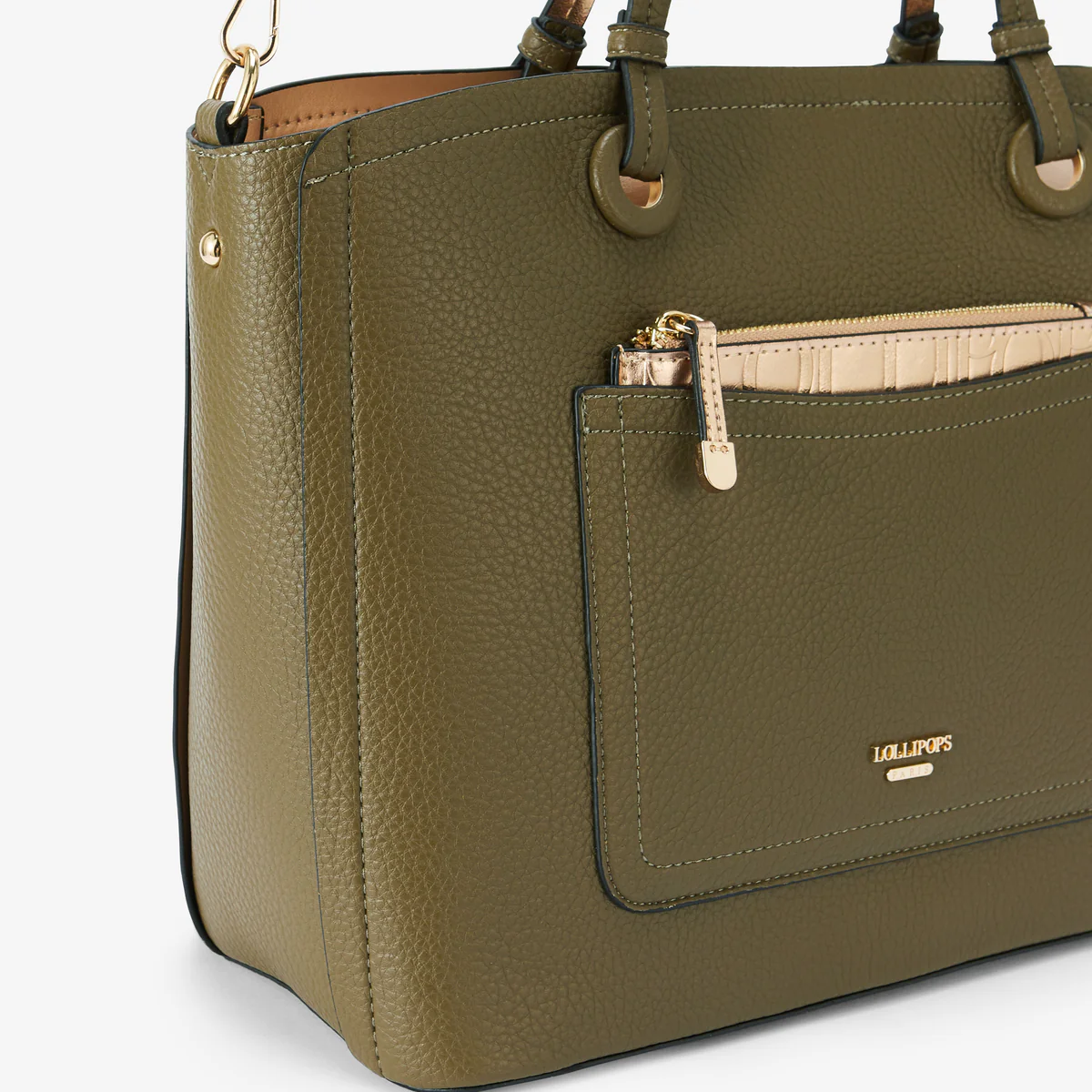 Grand sac shopper kaki Riada - Image 5