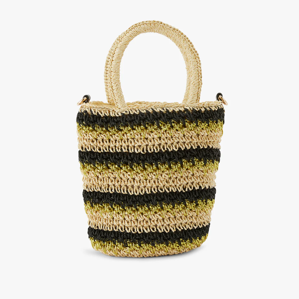 Petit panier paille noir Nicolosi Paille - Image 2