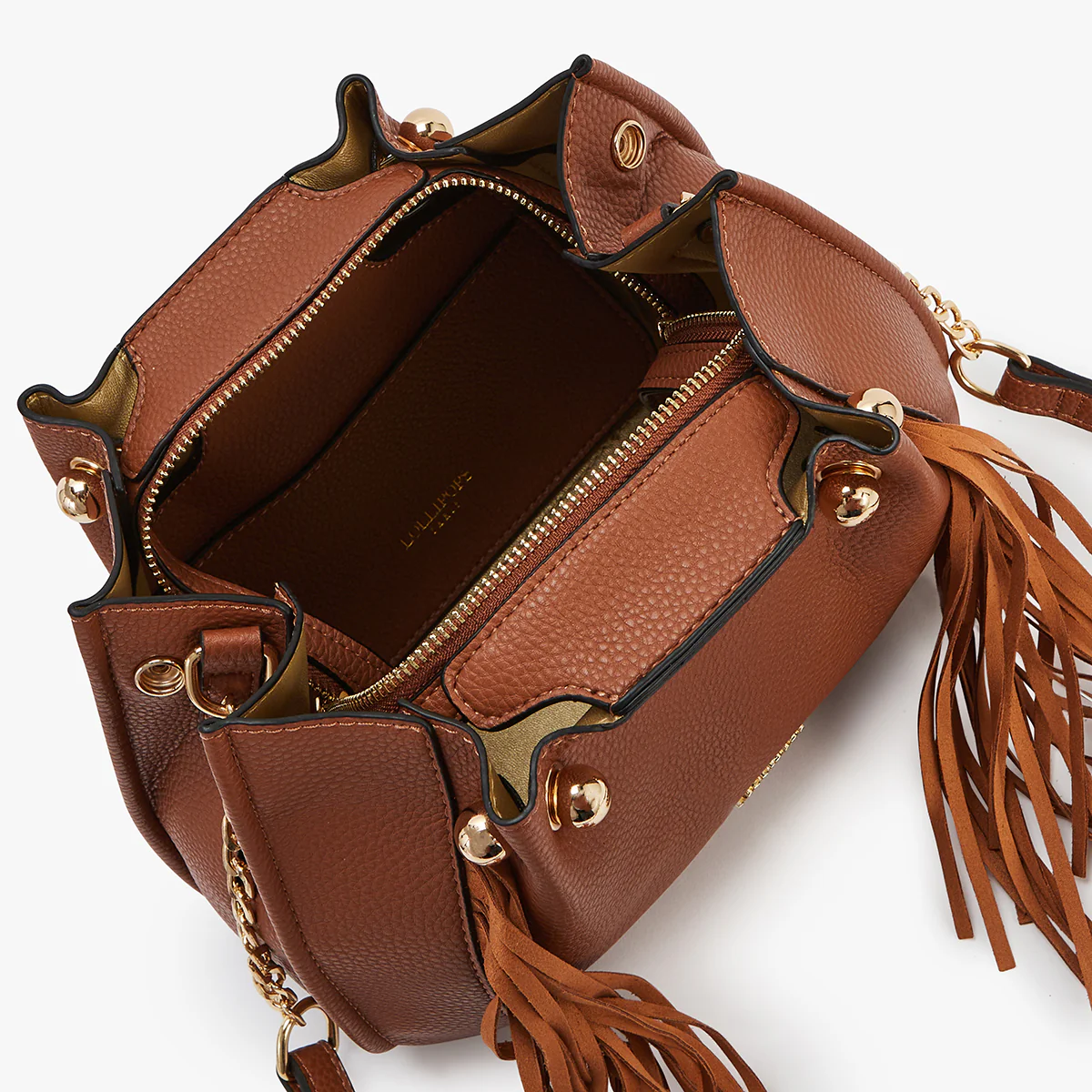 Petit sac bandoulière beige Loreto - Image 4