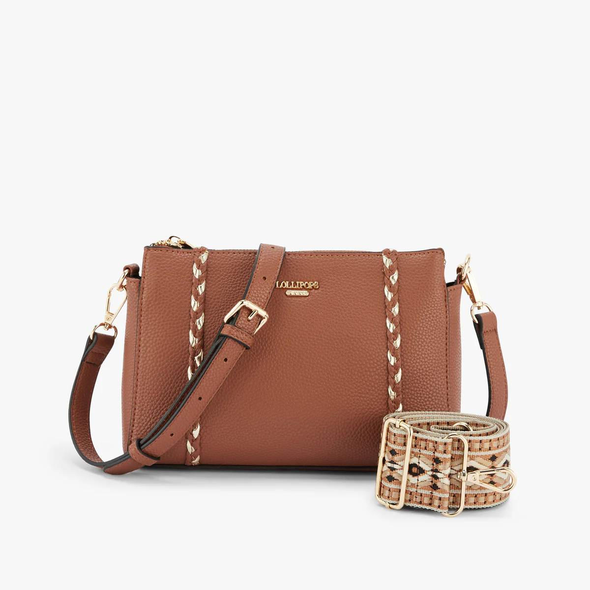 Petit sac multi-poches camel Olley