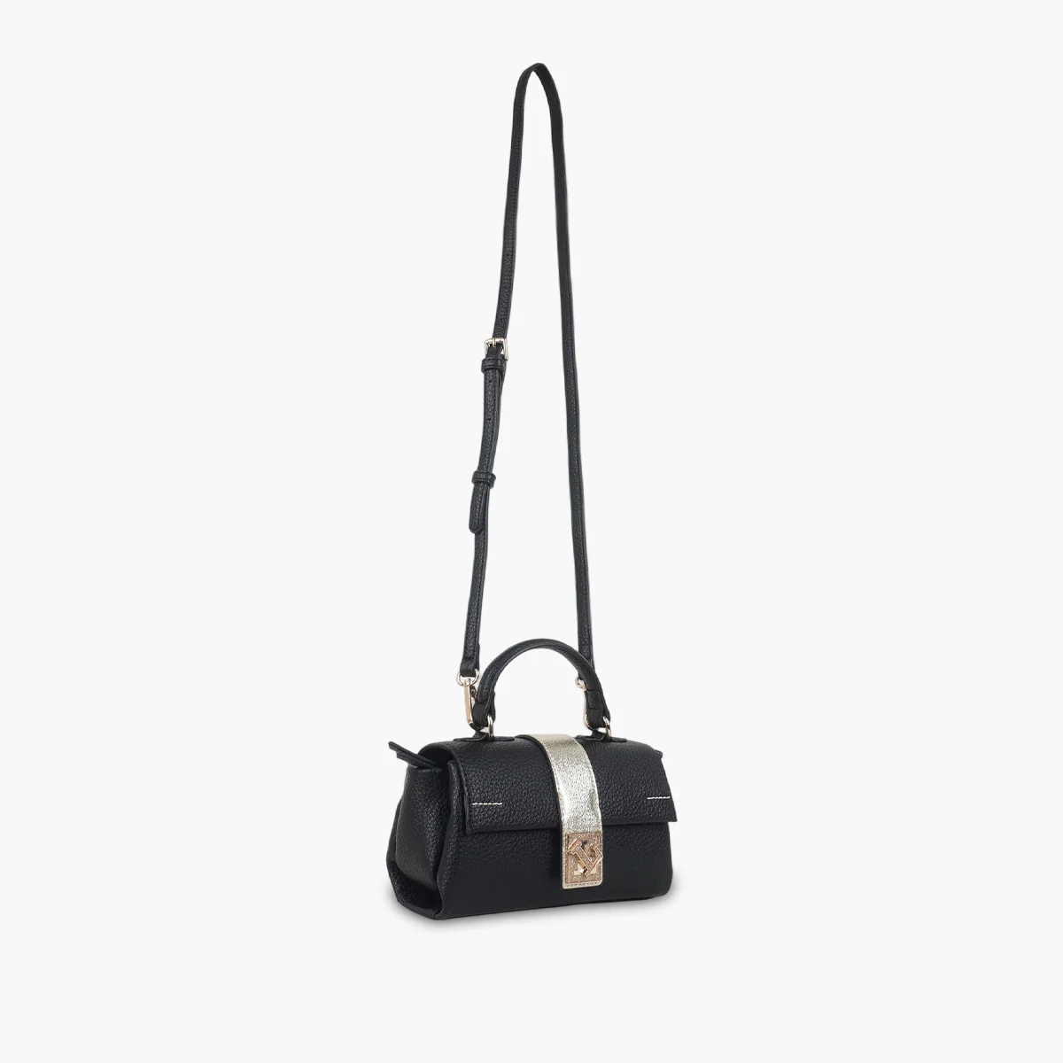 Petit sac porté épaule noir Soyan - Image 4