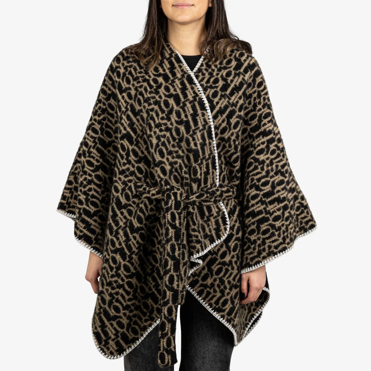 Poncho réversible noir et doré Ryta - Image 2