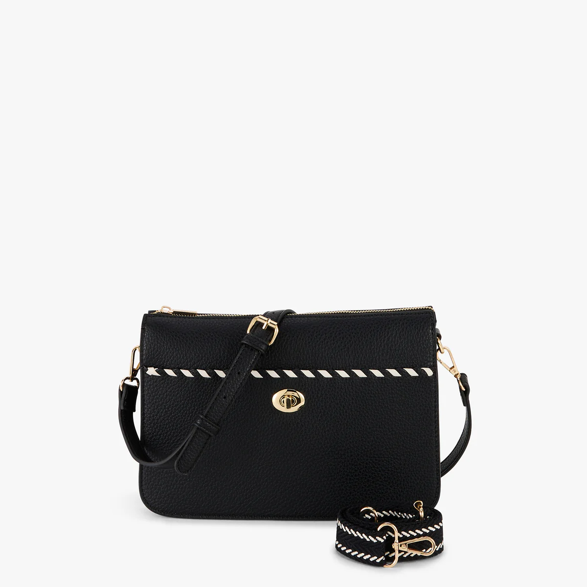 Sac multi poches noir Pivoine