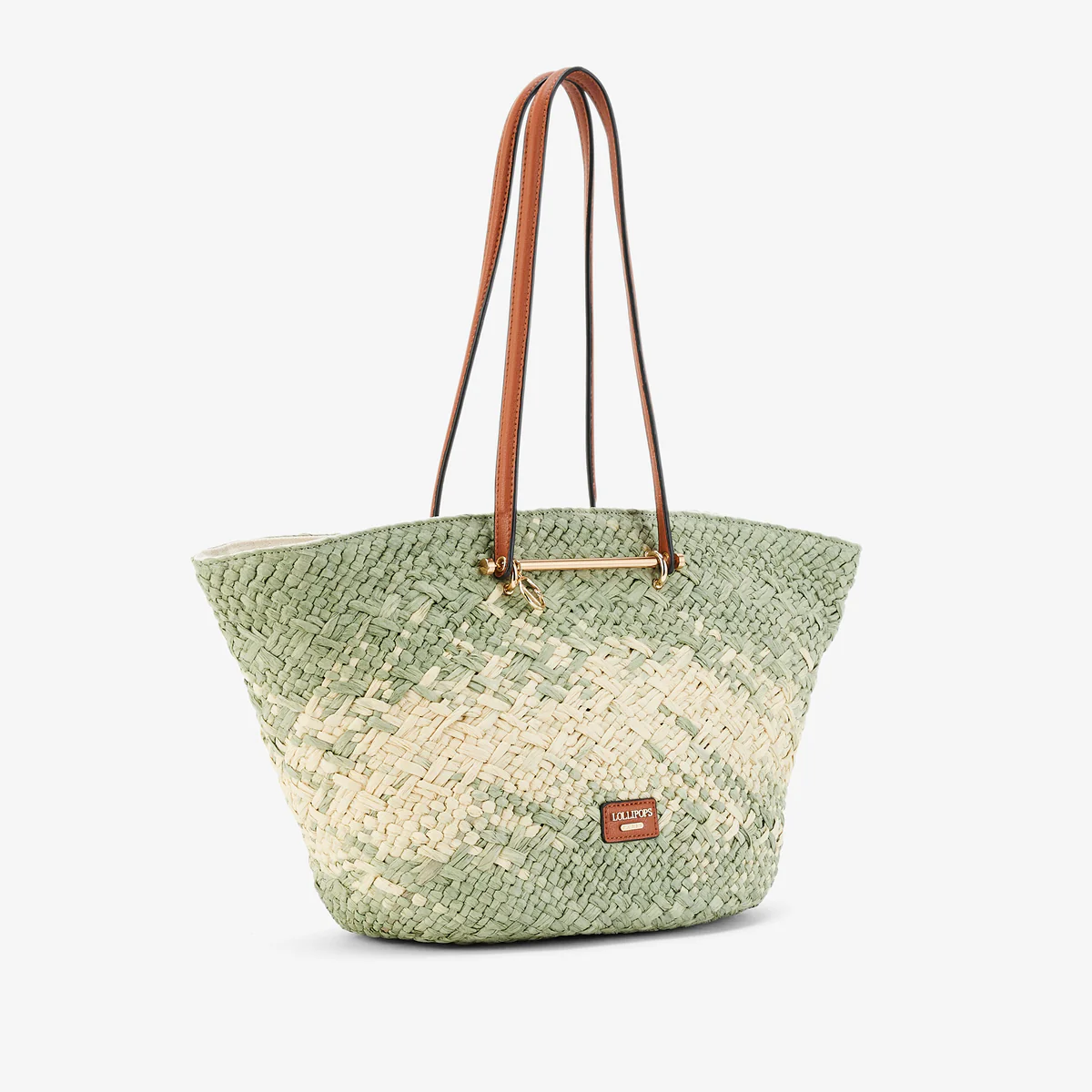 Sac panier vert amande Poupidoo - Image 6