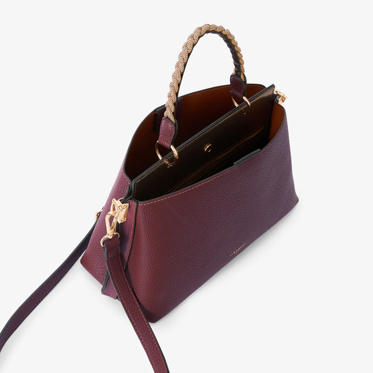Sac porté épaule bordeaux Rocapina - Image 4