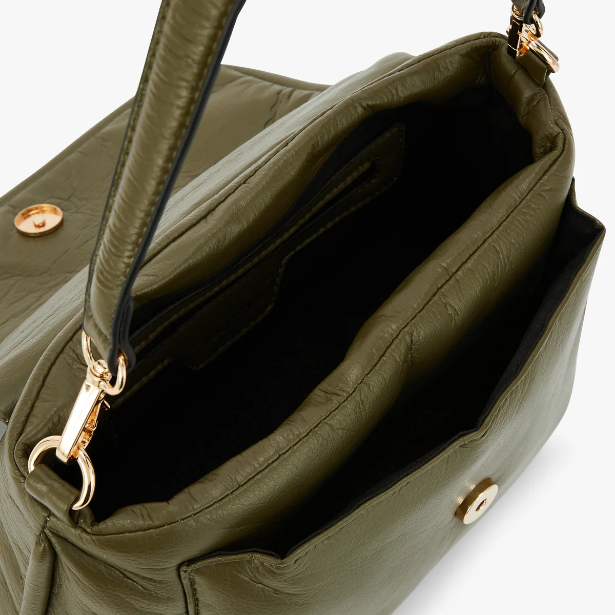 Sac porté épaule M kaki Olmi - Image 4
