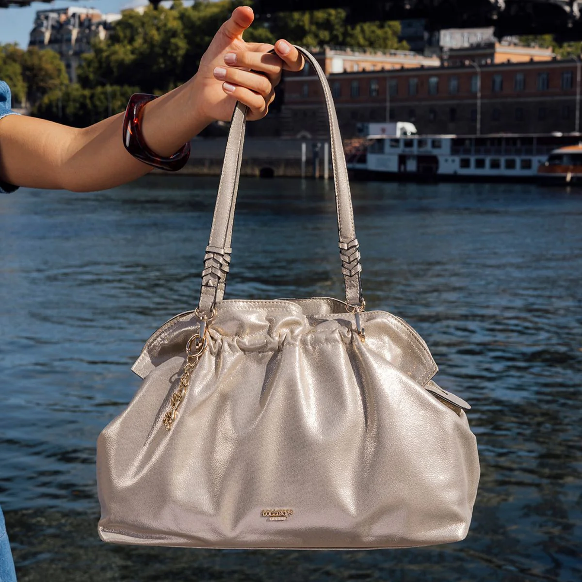 Sac shopper doré Shania - Image 2