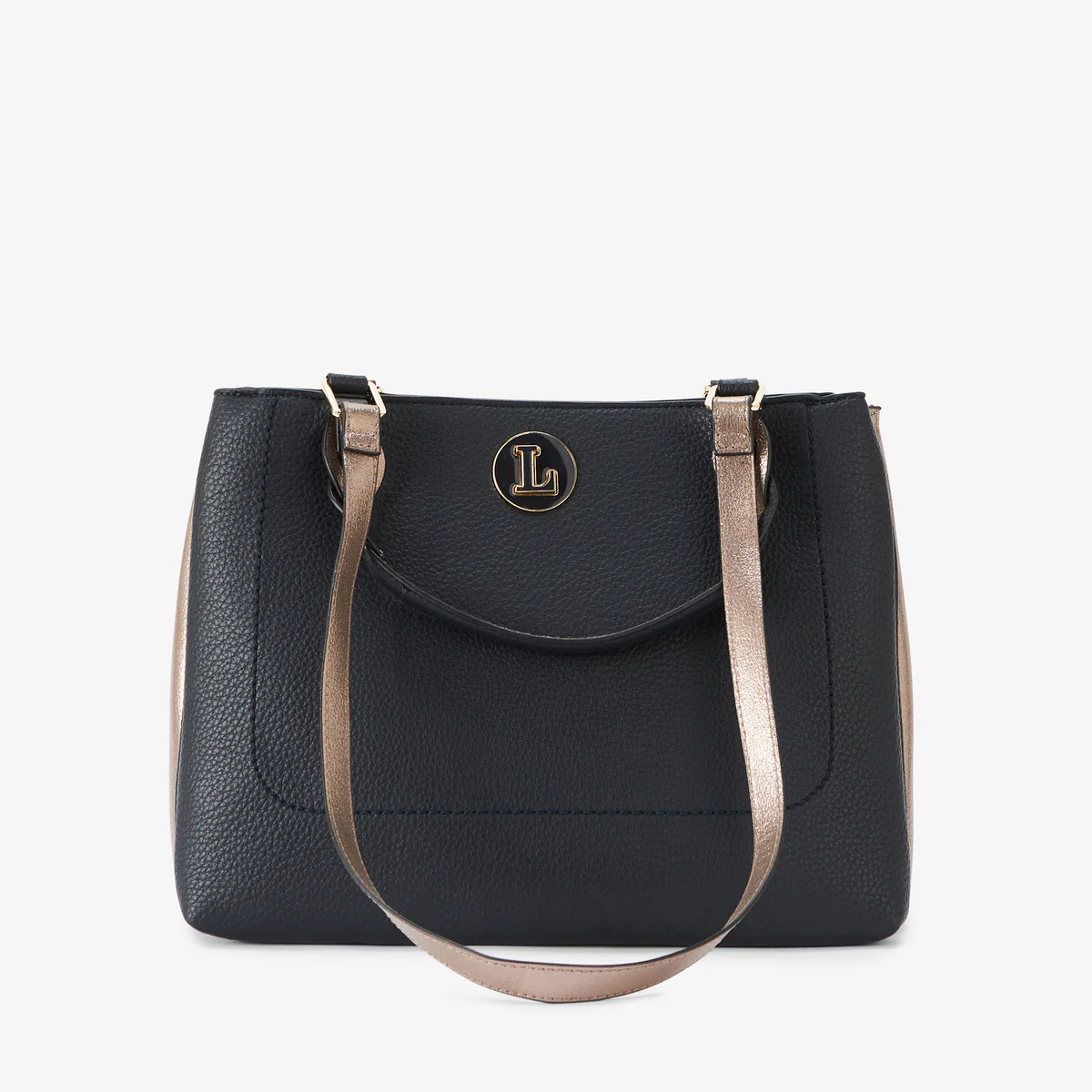 Sac shopper L bleu marine Rosabelle